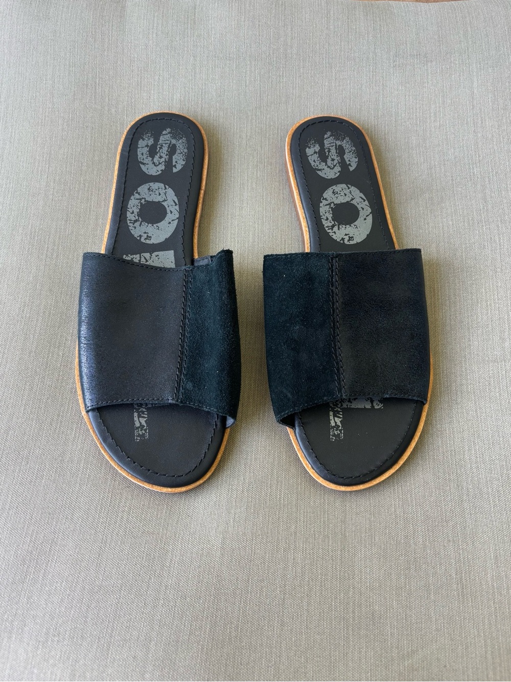 Sorel Black Women's Slide Sandals
